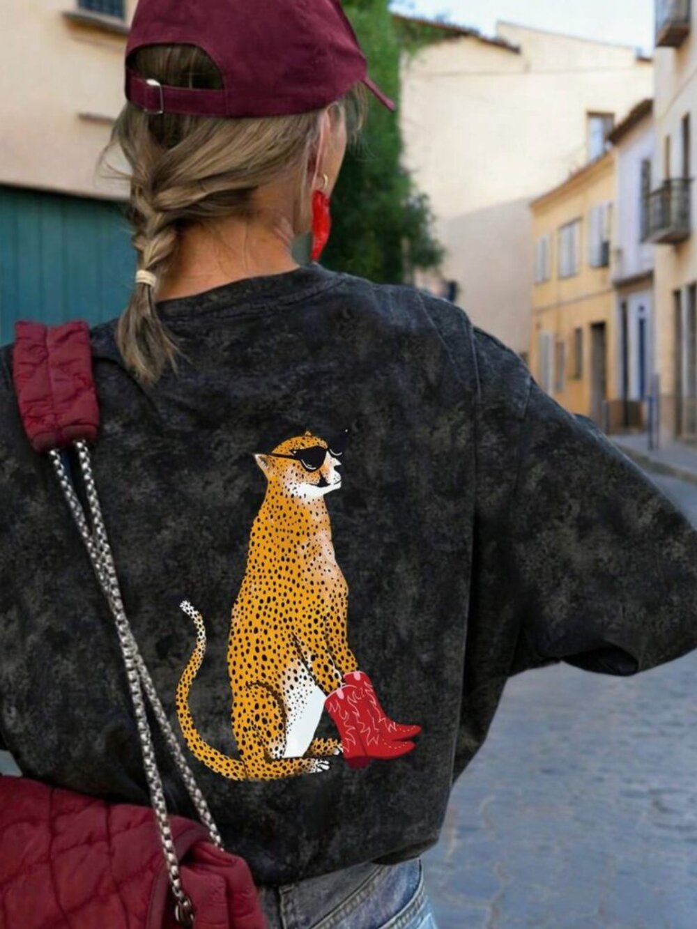 BOUTIQUE LEOPARD MINERAL WASH TEE